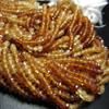 5x15 inches - Gorgeous - Hessonite Garnet - Shaded - Micro Faceted - Rondell Beads size - 3.5 - 4 mm approx Super Sparkle